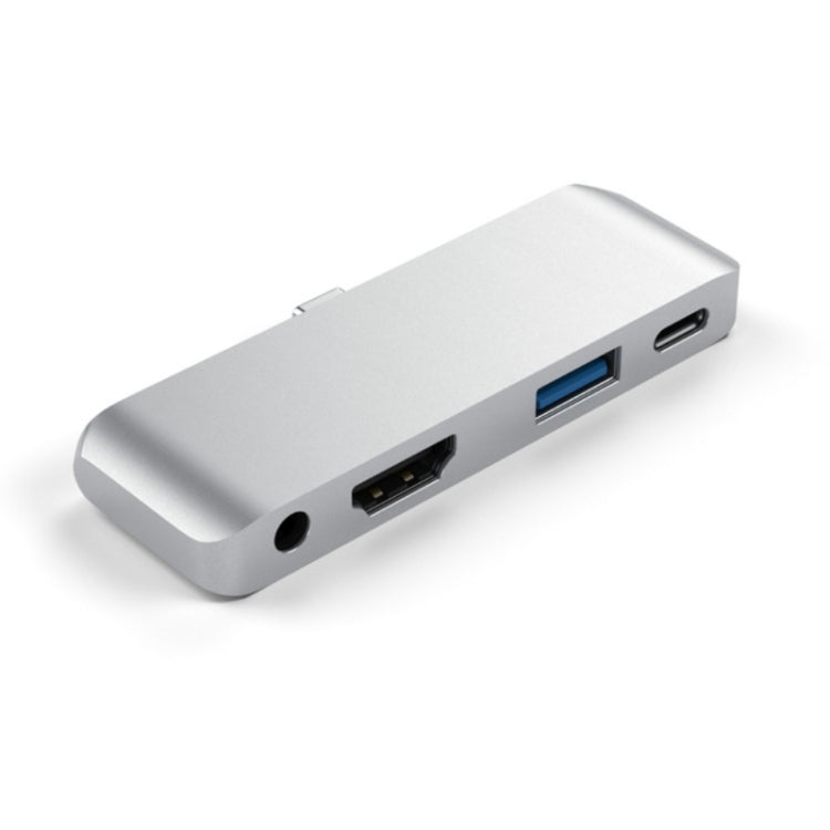 Adaptador HUB 4 en 1 Tipo-C / USB-C a HDMI + AUX + USB + PD Tipo-C / USB-C Base HD multifunción