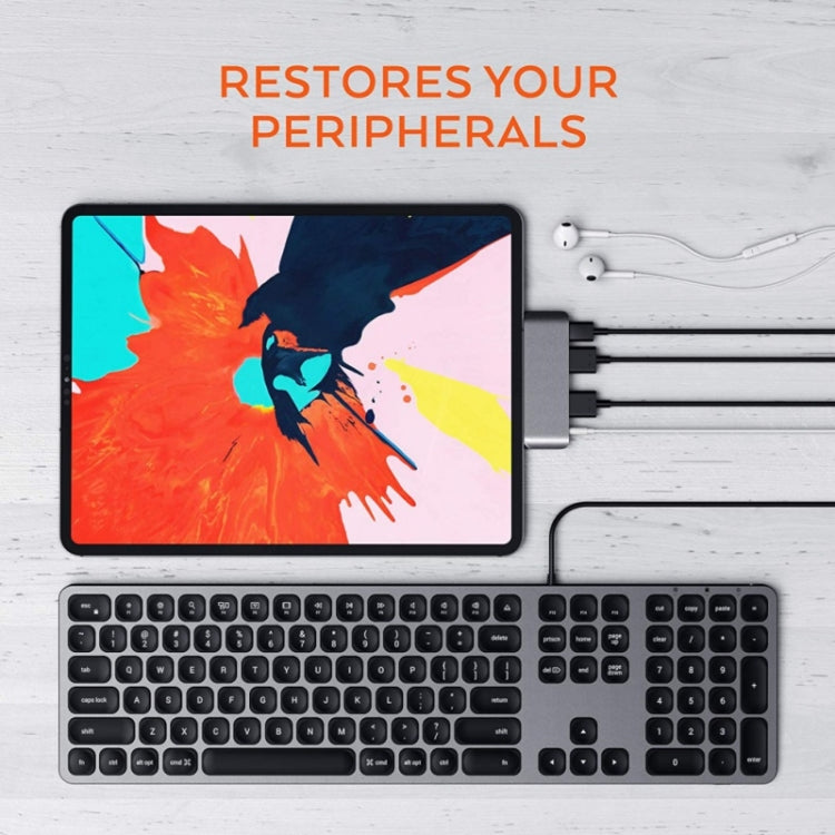 Adaptador HUB 4 en 1 Tipo-C / USB-C a HDMI + AUX + USB + PD Tipo-C / USB-C Base HD multifunción