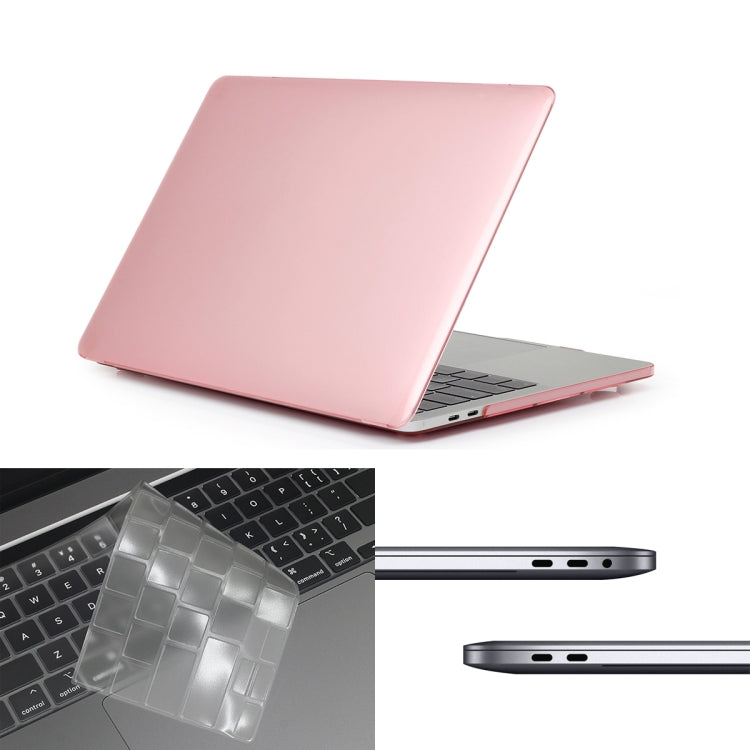 ENKAY Hat-Prince 3 en 1 para MacBook Pro 13 pulgadas A2289 / A2251 (2020) Estuche protector de carcasa dura de cristal + Versión de EE. UU. Funda protectora de teclado ultrafina de TPU + Juego de tapones antipolvo                                       ...