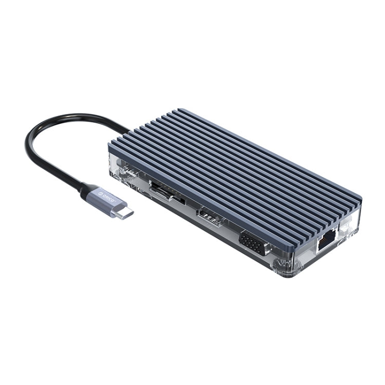 ORICO WB-11P 10 en 1 HUB transparente tipo C, WB-11P