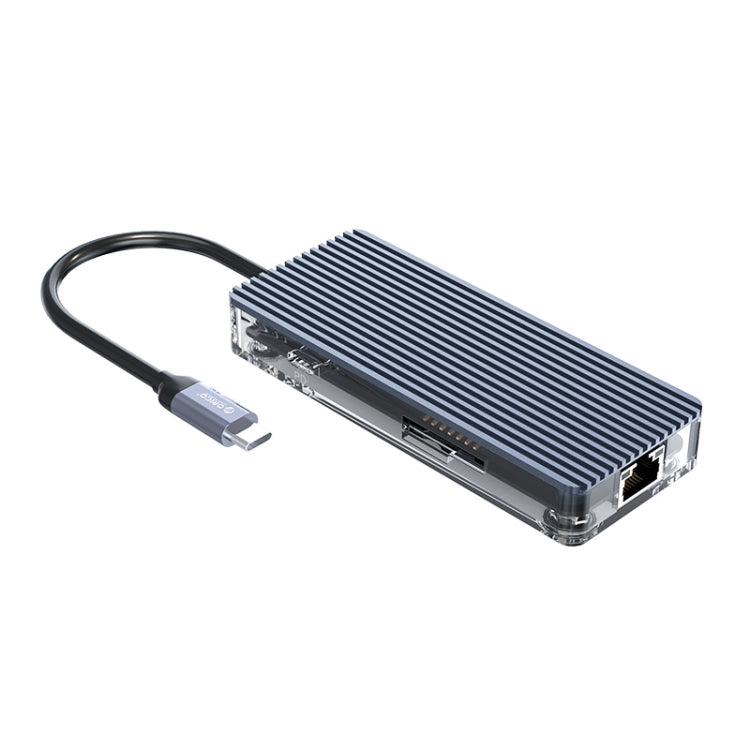 ORICO WB-8P HUB transparente tipo C 8 en 1, WB-8P