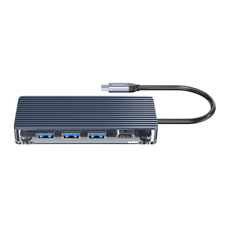 ORICO WB-8P HUB transparente tipo C 8 en 1, WB-8P