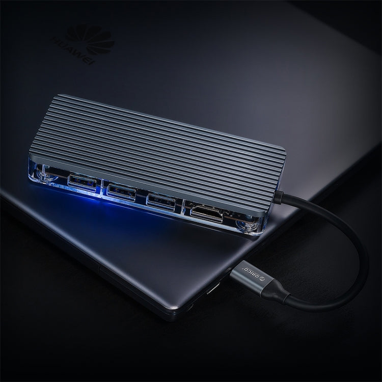 ORICO 6 en 1 HUB transparente tipo C, WB-6TS