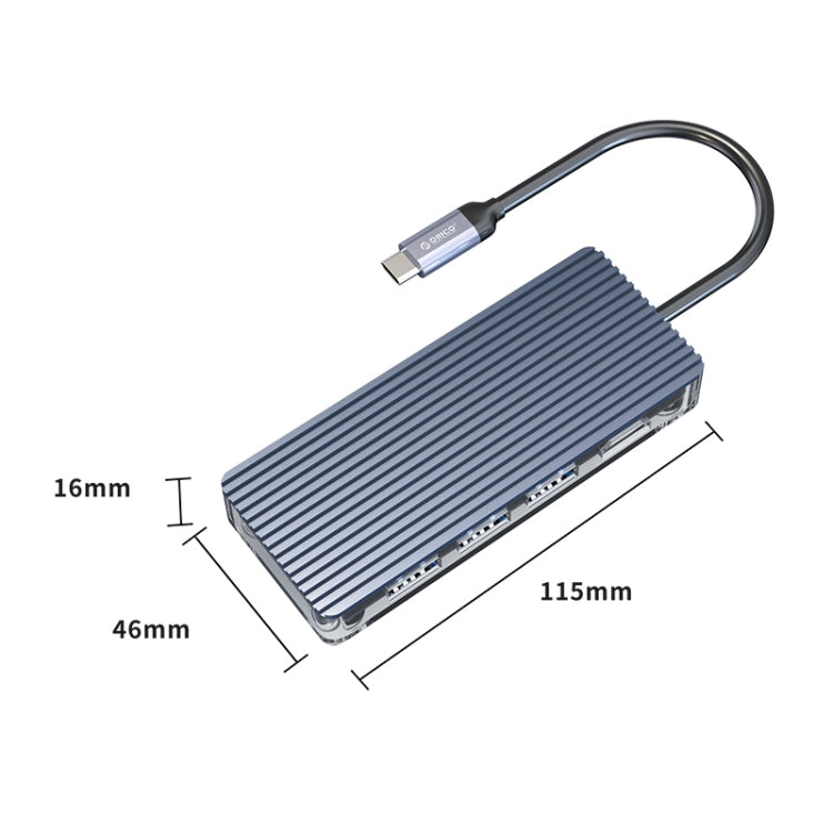 ORICO 6 en 1 HUB transparente tipo C, WB-6TS