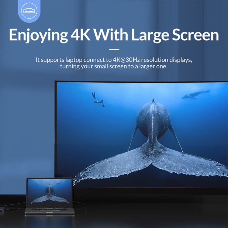 ORICO 6 en 1 HUB transparente tipo C, WB-6TS