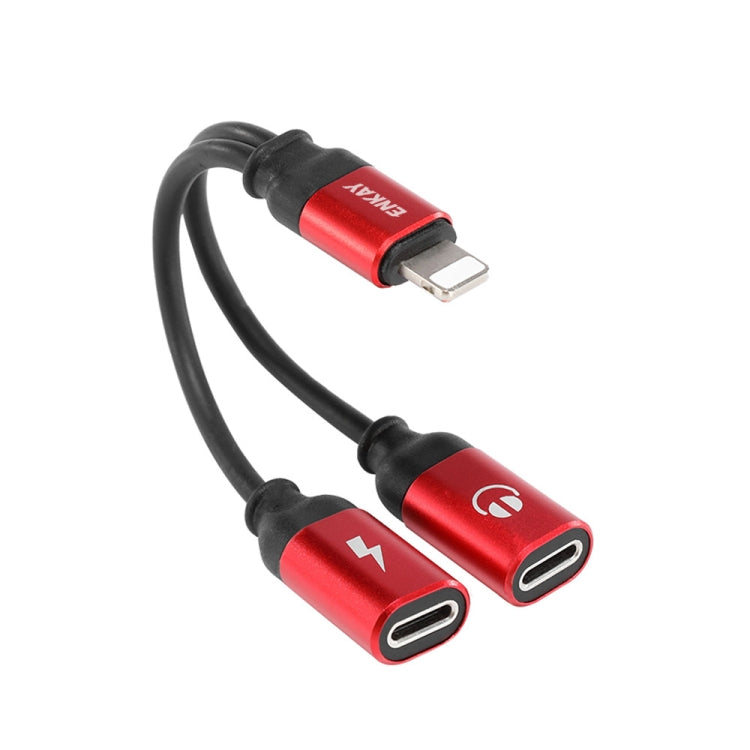 ENKAY ENK-AT104 Cable de conversión de adaptador de aleación de aluminio de 8 pines a doble 8 pines para escuchar canciones