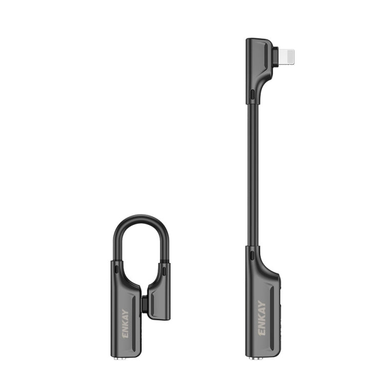 ENKAY ENK-AT103 Convertidor de interfaces de carga de 8 pines a 3,5 mm Audio y 8 pines Adaptador de aleación de zinc, 3.5mm Audio ＆ 8 Pin Charging