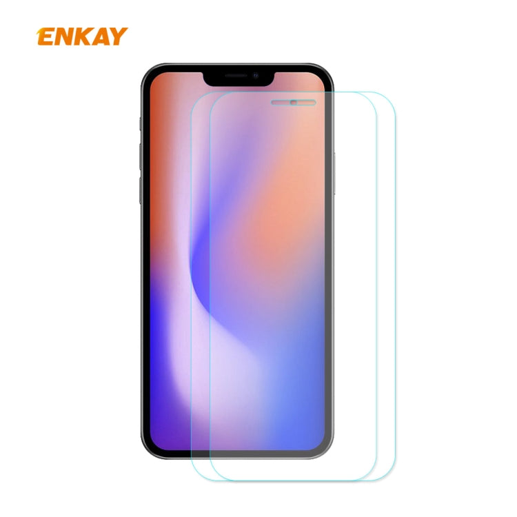 2 PCS ENKAY Hat-Prince 0.26mm 9H 2.5D Borde curvo Película de vidrio templado a prueba de explosiones, For iPhone 12 mini, For iPhone 12 / 12 Pro, For iPhone 12 Pro Max