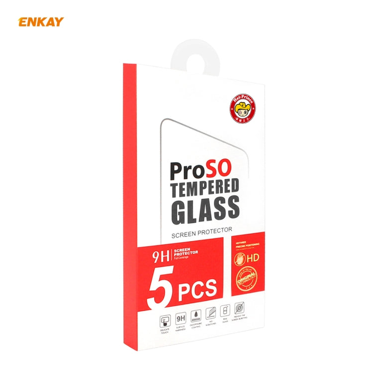 5 PCS ENKAY Hat-Prince 0.26mm 9H 2.5D Borde curvo Película de vidrio templado a prueba de explosiones, For iPhone 12 mini, For iPhone 12 / 12 Pro, For iPhone 12 Pro Max