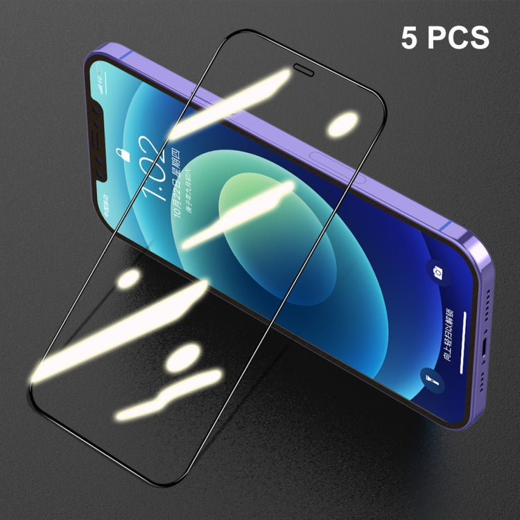 5 PCS ENKAY Hat-Prince Full Glue 0.26mm 9H 2.5D Película de cobertura total de vidrio templado, For iPhone 12 mini 5 PCS, For iPhone 12 / 12 Pro 5 PCS, For iPhone 12 Pro Max 5 PCS