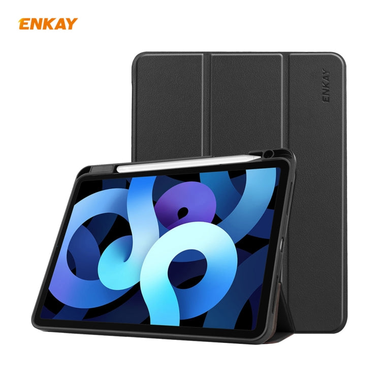Para iPad Air 2020 10.9 / iPad Pro 11 2018 ENKAY ENK-8015 Funda inteligente de cuero PU + TPU con ranura para bolígrafo, For iPad Air 11 2024 / Pro 11 2018 / Air 10.9 2022