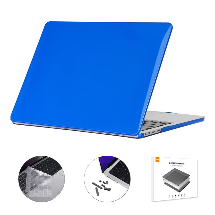 ENKAY 3 en 1 funda de cristal para portátil con película de teclado TPU/tapones antipolvo para MacBook Air 13,6 2022 A2681 versión de EE. UU., 3 in 1 US Version