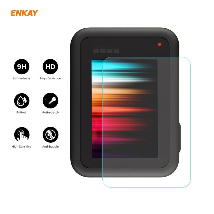 Para GoPro HERO9 ENKAY Hat-Prince 3 en 1 0,2 mm 9H 2.15D Lente protectora de cámara y película de vidrio templado de pantalla