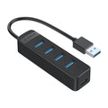 ORICO TWU3-4A-BK HUB USB 3.0 de 4 puertos, TWU3-4A
