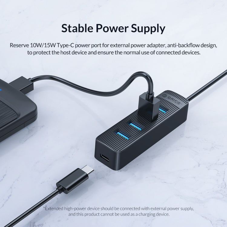 ORICO TWU3-4A-BK HUB USB 3.0 de 4 puertos, TWU3-4A