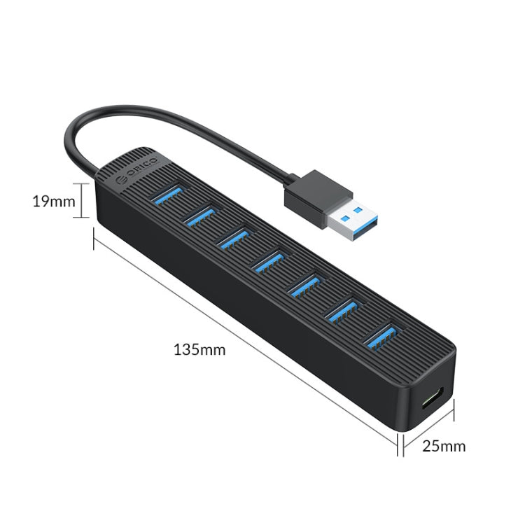 ORICO TWU3-7A-BK HUB USB 3.0 de 7 puertos, TWU3-7A