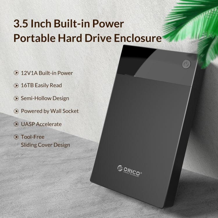 ORICO 3599U3 Caja para disco duro portátil de 3,5 pulgadas, EU Plug