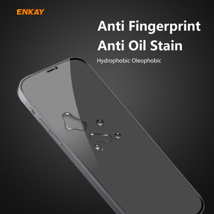 2 uds ENKAY Hat-Prince 0,26mm 9H 6D privacidad Anti-espía película de vidrio templado de pantalla completa, For iPhone 12 mini, For iPhone 12 / 12 Pro, For iPhone 12 Pro Max