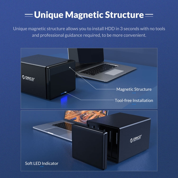 ORICO NS200RU3 Caja de disco duro USB3.0 de 2 bahías con Raid, NS200RU3