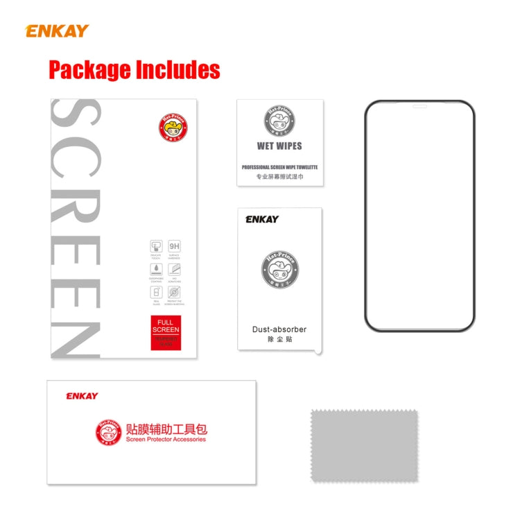 ENKAY Hat-Prince Anti-drop Full Glue Vidrio templado Película de pantalla completa Protector anticaída, For iPhone 12 mini(1 PC), For iPhone 12 / 12 Pro(1 PC), For iPhone 12 Pro Max(1 PC)