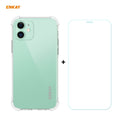 Hat-Prince ENKAY 2 en 1 Estuche suave de TPU transparente Cubierta a prueba de golpes + Película protectora de vidrio templado 0.26mm 9H 2.5D, For iPhone 12 mini, For iPhone 12 / 12 Pro, For iPhone 12 Pro Max