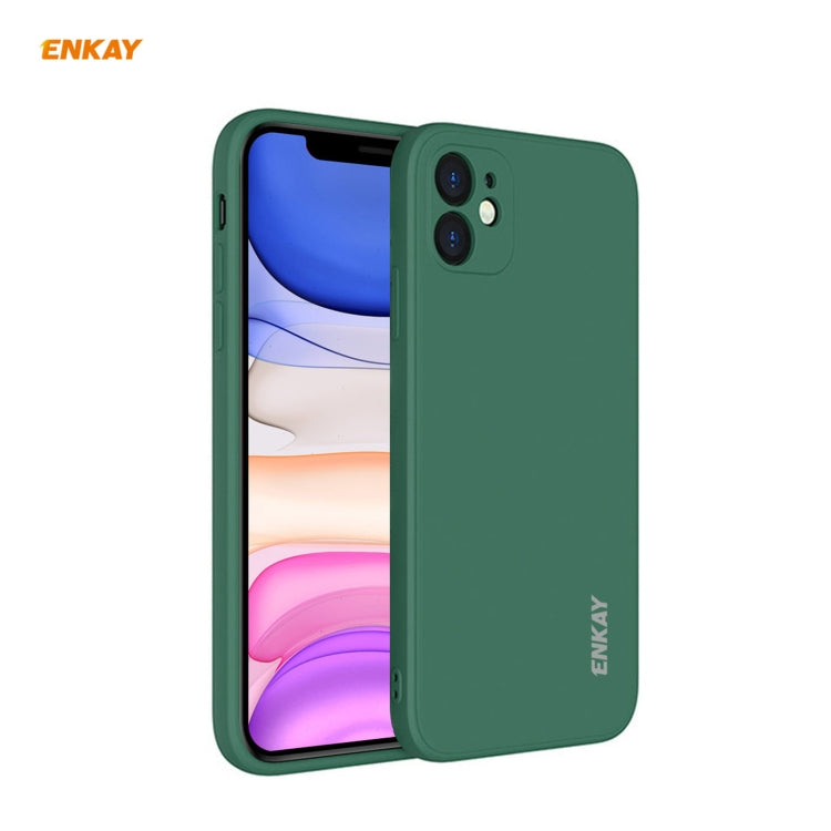 Para iPhone 11 Hat-Prince ENKAY ENK-PC064 Estuche protector a prueba de golpes de borde recto de silicona líquida, For iPhone 11