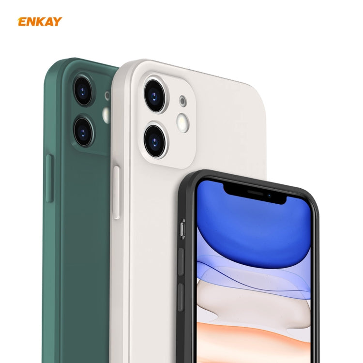 Para iPhone 11 Hat-Prince ENKAY ENK-PC064 Estuche protector a prueba de golpes de borde recto de silicona líquida, For iPhone 11