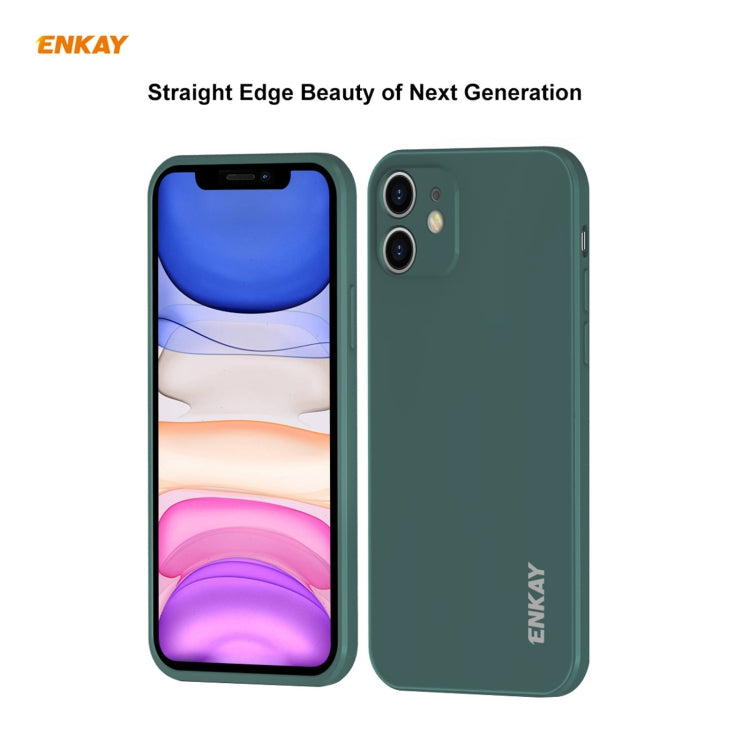 Para iPhone 11 Hat-Prince ENKAY ENK-PC064 Estuche protector a prueba de golpes de borde recto de silicona líquida, For iPhone 11