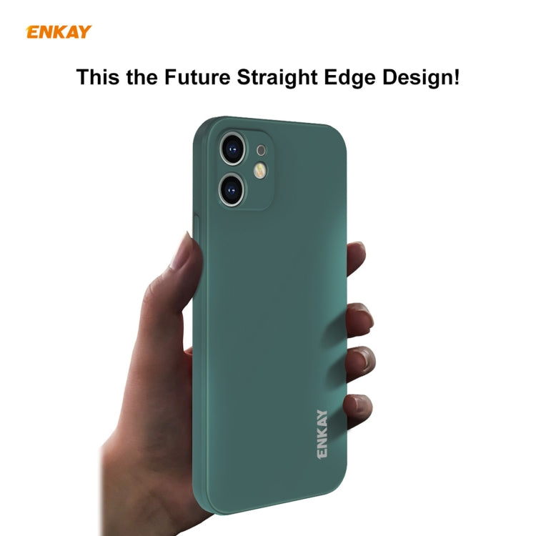 Para iPhone 11 Hat-Prince ENKAY ENK-PC064 Estuche protector a prueba de golpes de borde recto de silicona líquida, For iPhone 11
