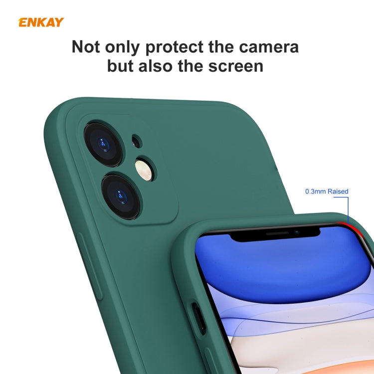 Para iPhone 11 Hat-Prince ENKAY ENK-PC064 Estuche protector a prueba de golpes de borde recto de silicona líquida, For iPhone 11