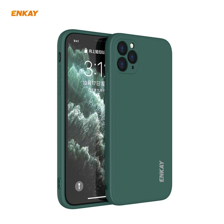 Para iPhone 11 Pro Hat-Prince ENKAY ENK-PC065 Estuche protector a prueba de golpes de borde recto de silicona líquida, For iPhone 11 Pro