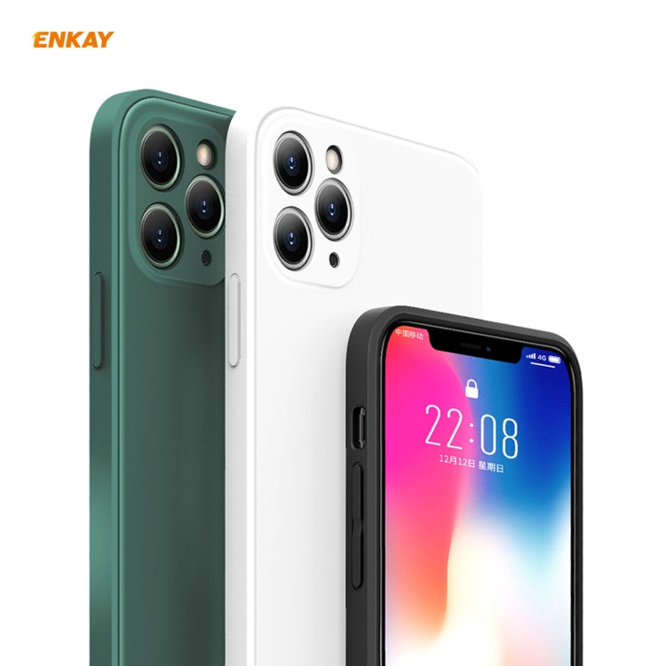 Para iPhone 11 Pro Hat-Prince ENKAY ENK-PC065 Estuche protector a prueba de golpes de borde recto de silicona líquida, For iPhone 11 Pro