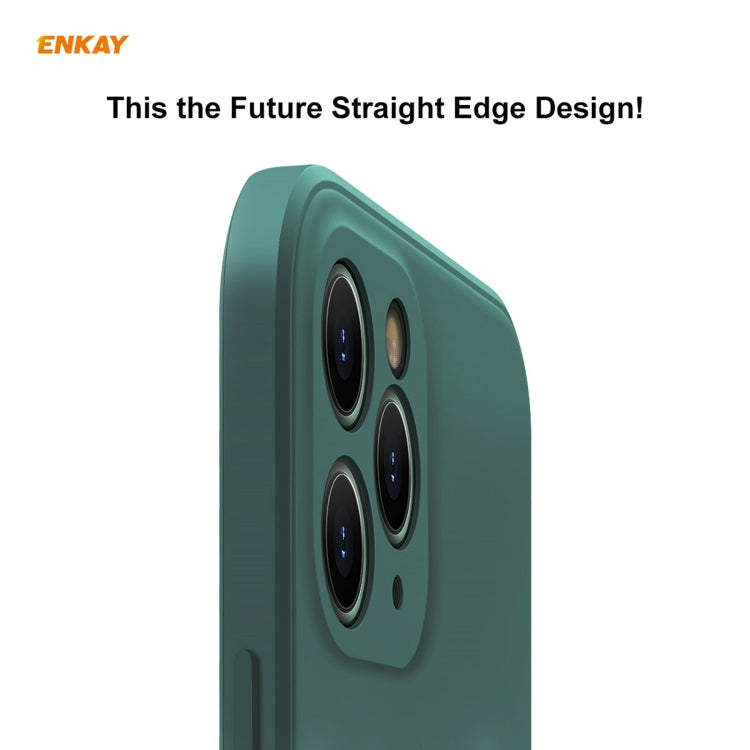 Para iPhone 11 Pro Hat-Prince ENKAY ENK-PC065 Estuche protector a prueba de golpes de borde recto de silicona líquida, For iPhone 11 Pro