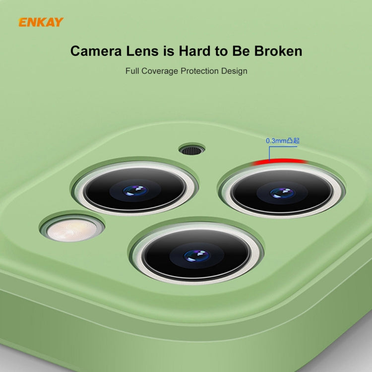 Para iPhone 11 Pro Hat-Prince ENKAY ENK-PC065 Estuche protector a prueba de golpes de borde recto de silicona líquida, For iPhone 11 Pro