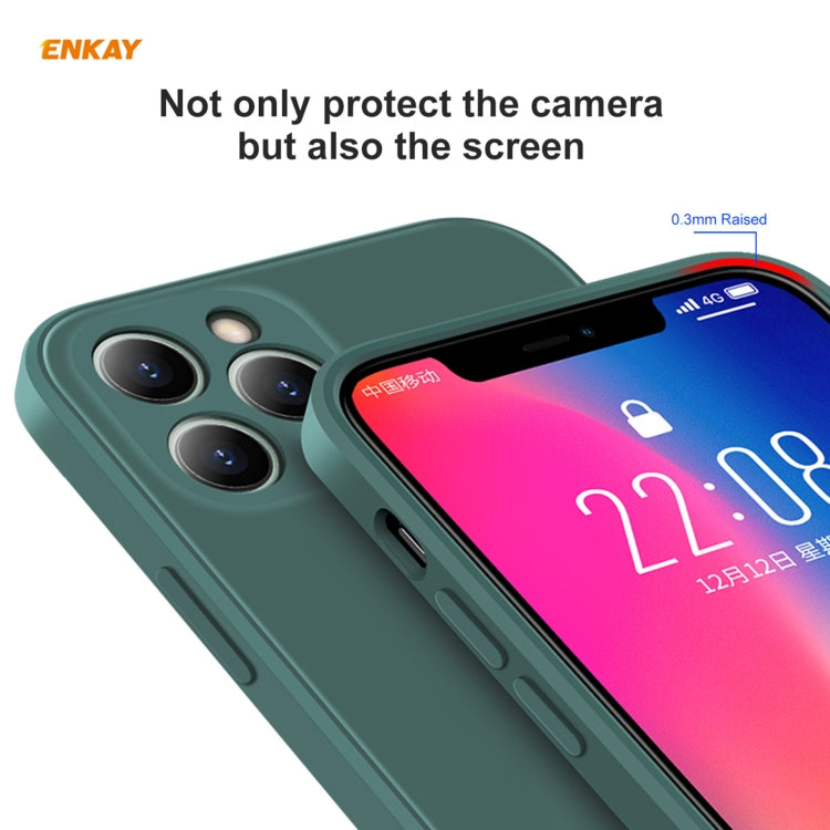 Para iPhone 11 Pro Hat-Prince ENKAY ENK-PC065 Estuche protector a prueba de golpes de borde recto de silicona líquida, For iPhone 11 Pro