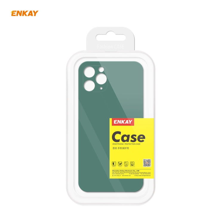 Para iPhone 11 Pro Max Hat-Prince ENKAY ENK-PC066 Funda protectora de silicona líquida con borde recto a prueba de golpes, For iPhone 11 Pro Max