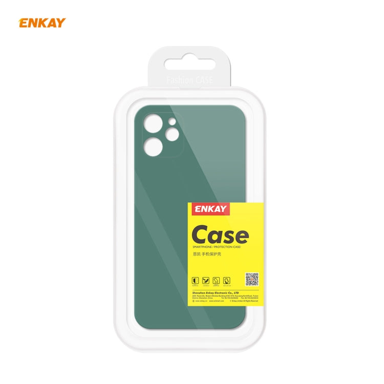 Para iPhone 12 Hat-Prince ENKAY ENK-PC068 Estuche protector a prueba de golpes de borde recto de silicona líquida, For iPhone 12