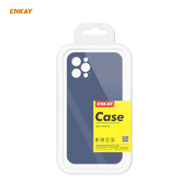 Para iPhone 12 Pro Max Hat-Prince ENKAY ENK-PC070 Funda protectora de silicona líquida con borde recto a prueba de golpes, For iPhone 12 Pro Max