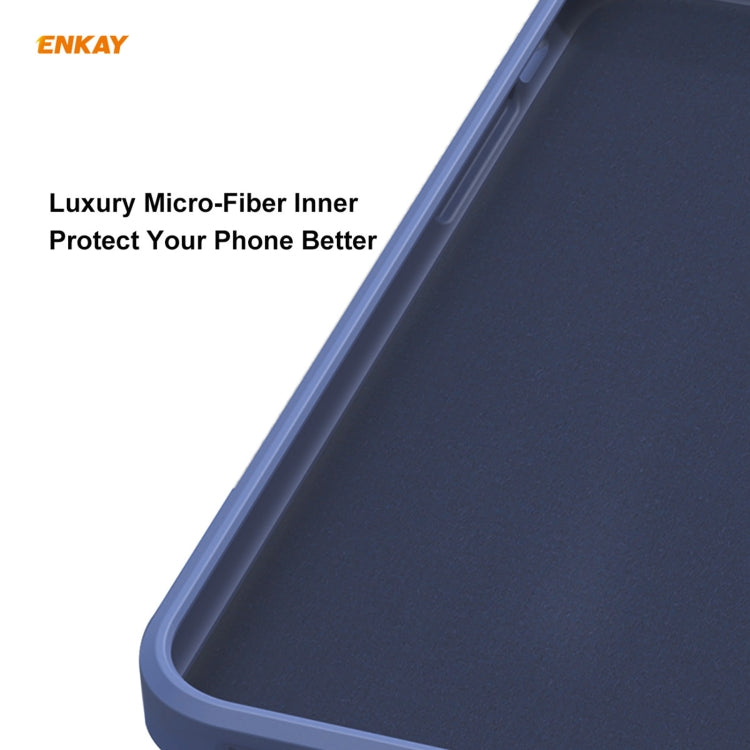 Para iPhone 12 Pro Hat-Prince ENKAY ENK-PC0692 Funda de silicona líquida con borde recto a prueba de golpes + 0.26mm 9H 2.5D Pegamento completo Película de vidrio templado, For iPhone 12 Pro