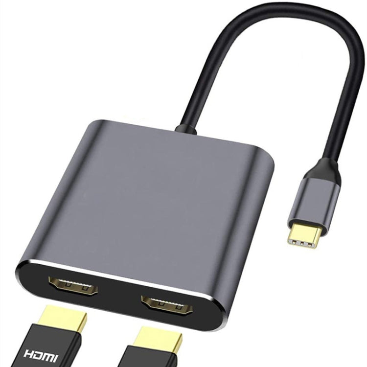 Adaptador ZS-SGSHDMI USB-C/Tipo-C a HDMI dual, USB-C / Type-C to Dual HDMI