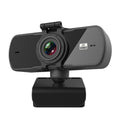 C5 Cámara web Full HD 2K con enfoque automático de 4 millones de píxeles, rotación de 360 grados, cámara web de transmisión en vivo sin controlador USB con micrófono, C5