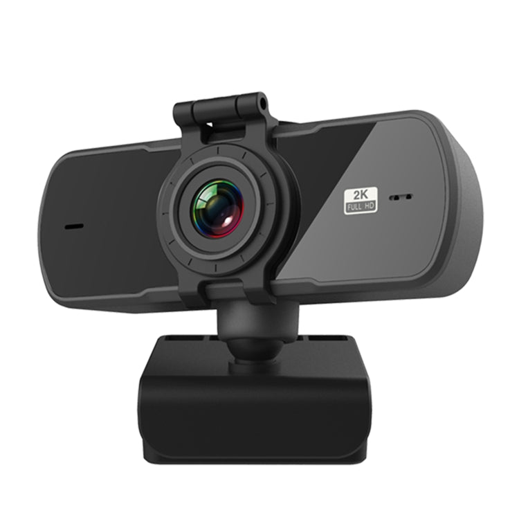 C5 Cámara web Full HD 2K con enfoque automático de 4 millones de píxeles, rotación de 360 grados, cámara web de transmisión en vivo sin controlador USB con micrófono, C5