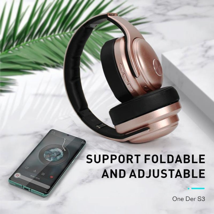 OneDer S3 2 en 1 Auriculares y altavoz Auriculares inalámbricos portátiles con Bluetooth Cancelación de ruido Estéreo sobre la oreja