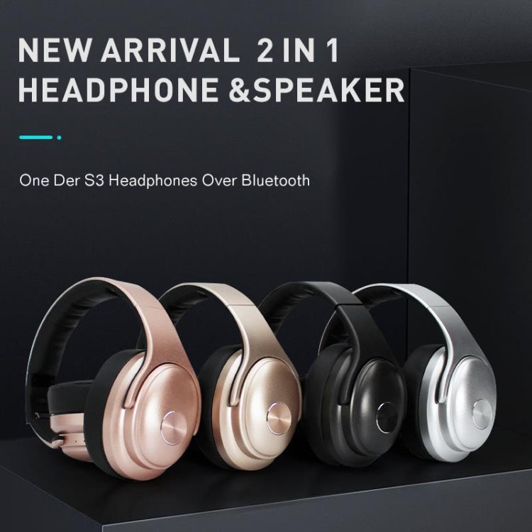 OneDer S3 2 en 1 Auriculares y altavoz Auriculares inalámbricos portátiles con Bluetooth Cancelación de ruido Estéreo sobre la oreja