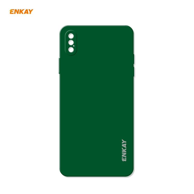 ENKAY ENK-PC071 Hat-Prince Estuche protector a prueba de golpes de borde recto de silicona líquida para iPhone XS / X, For iPhone XS