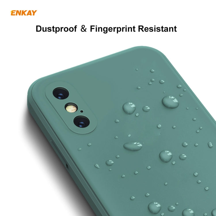 ENKAY ENK-PC072 Hat-Prince Estuche protector a prueba de golpes de borde recto de silicona líquida para iPhone XS Max, For iPhone XS Max