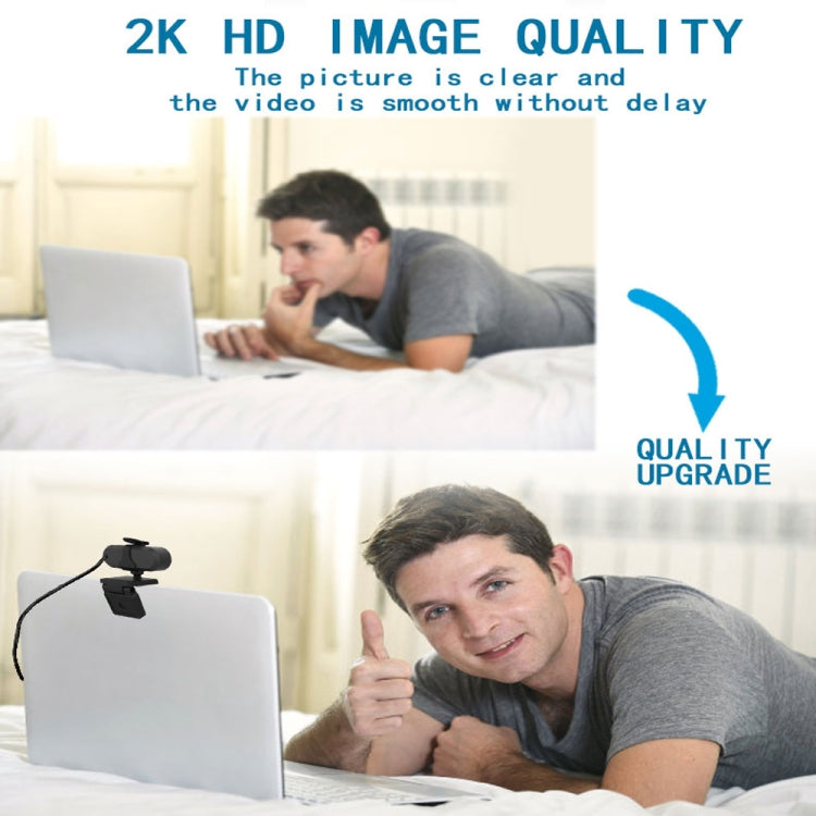 B1 4 millones de píxeles Resolución 2K HD 1080P Cámara web con rotación de 360 grados con micrófono y trípode