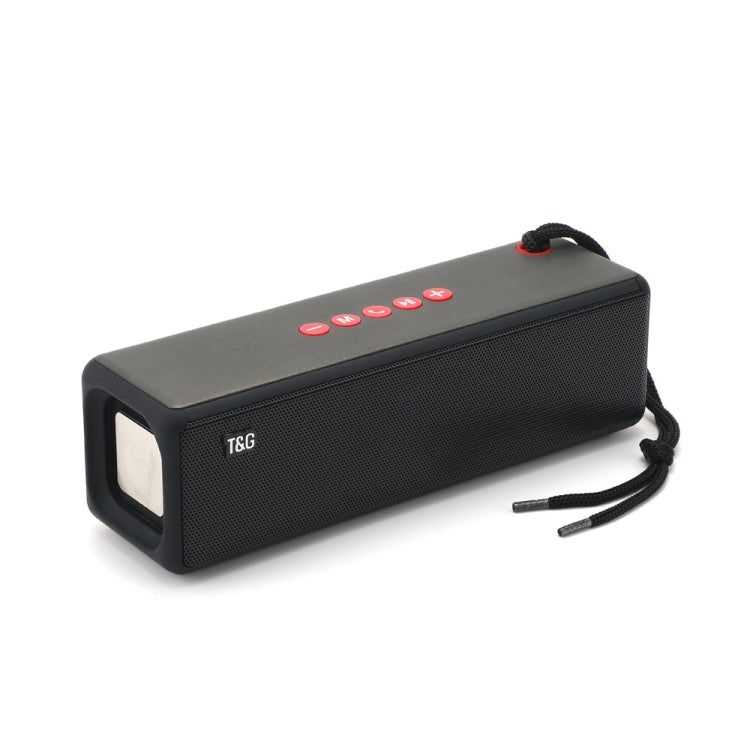Altavoz Bluetooth T&G TG271 TWS Subwoofer con cuerda trenzada, compatible con tarjeta USB/AUX/TF/FM