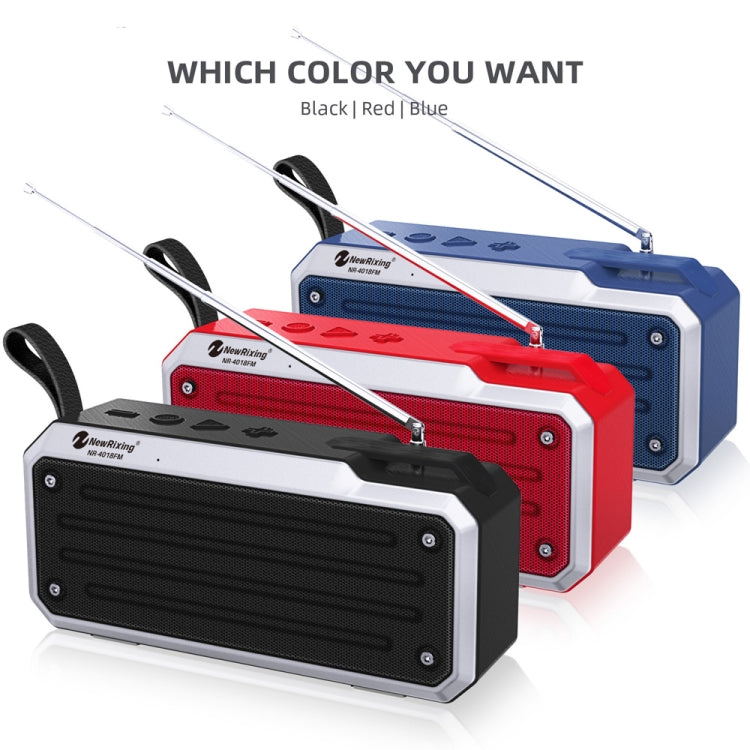 Altavoz Bluetooth estéreo portátil NewRixing NR4018FM TWS, compatible con tarjeta TF/FM/3,5mm AUX/disco U/llamada manos libres
