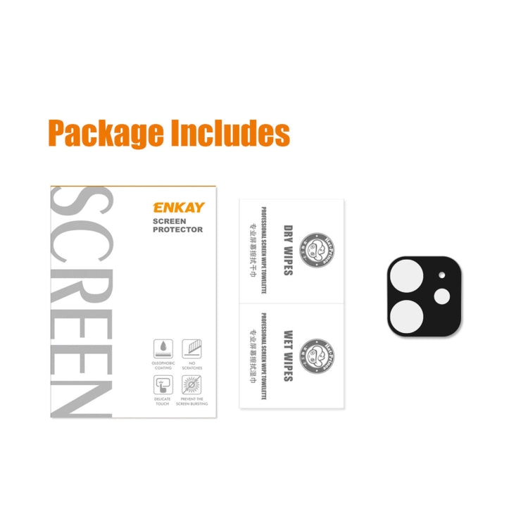 ENKAY Hat-Prince 9H Lente de la cámara trasera Película de vidrio templado Protector de cobertura total, For iPhone 12 mini, For iPhone 12, For iPhone 12 Pro, For iPhone 12 Pro Max